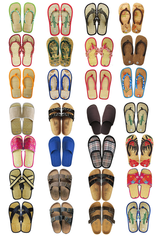 Flip flops, slippers, house shoes, sandals, summer shoes, the assortment of Zimthaus.ch